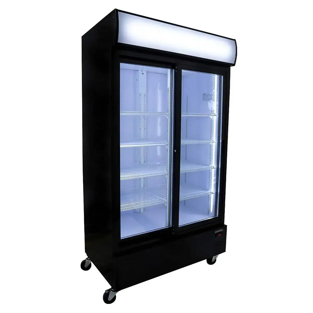 TOPLINE Getränkekühlschrank 864 Liter mit Leuchtaufsatz "schwarz" - Gastro-Bedarf24 GmbH