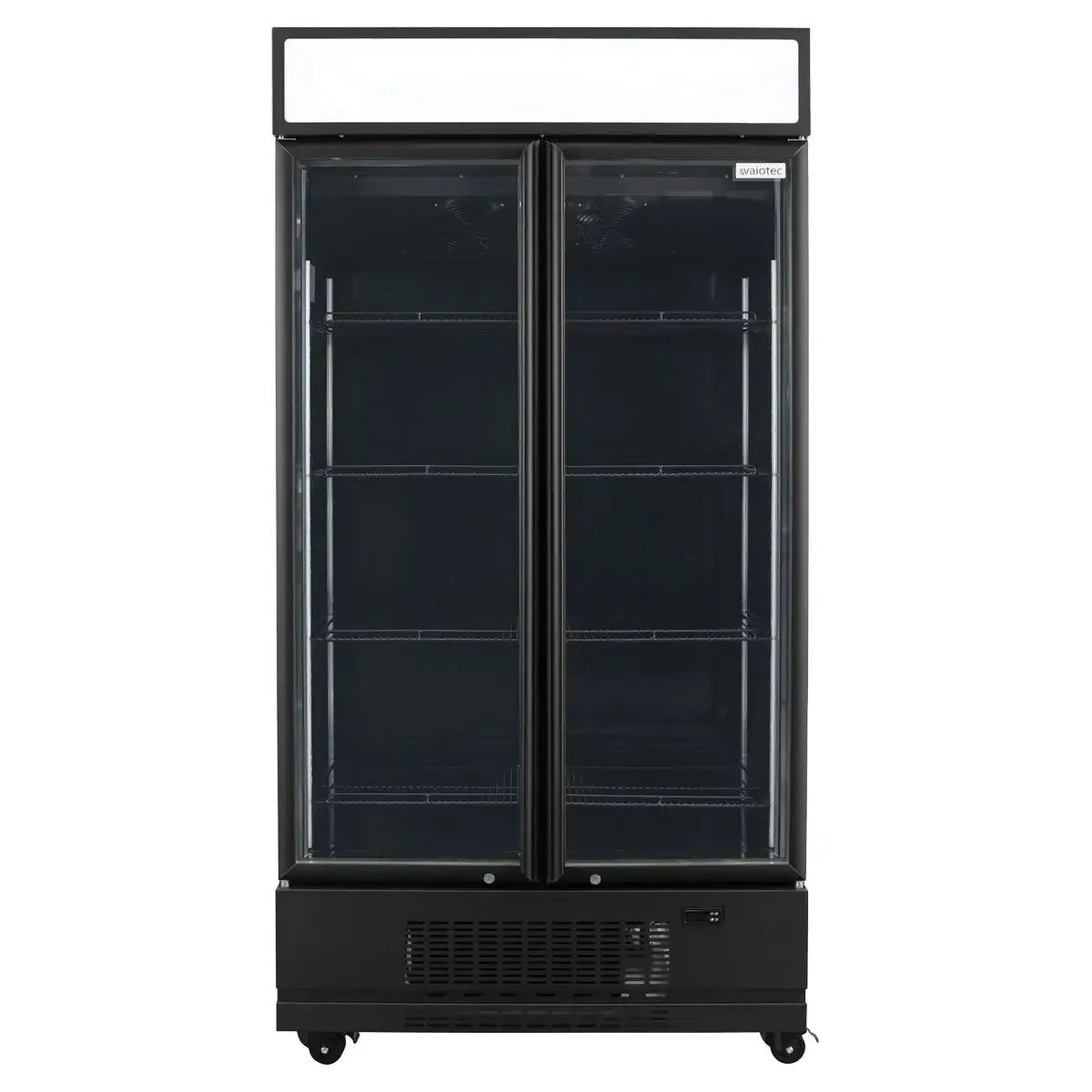 TOPLINE Getränkekühlschrank 870 Liter mit Leuchtaufsatz "schwarz" - Gastro-Bedarf24 GmbH