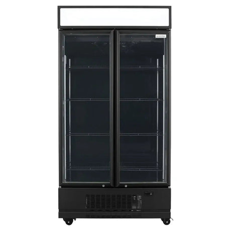 TOPLINE Getränkekühlschrank 870 Liter mit Leuchtaufsatz "schwarz" - Gastro-Bedarf24 GmbH