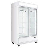 TOPLINE Getränkekühlschrank 870 Liter mit Leuchtaufsatz "weiß" - Gastro-Bedarf24 GmbH