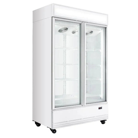 TOPLINE Getränkekühlschrank 870 Liter mit Leuchtaufsatz "weiß" - Gastro-Bedarf24 GmbH