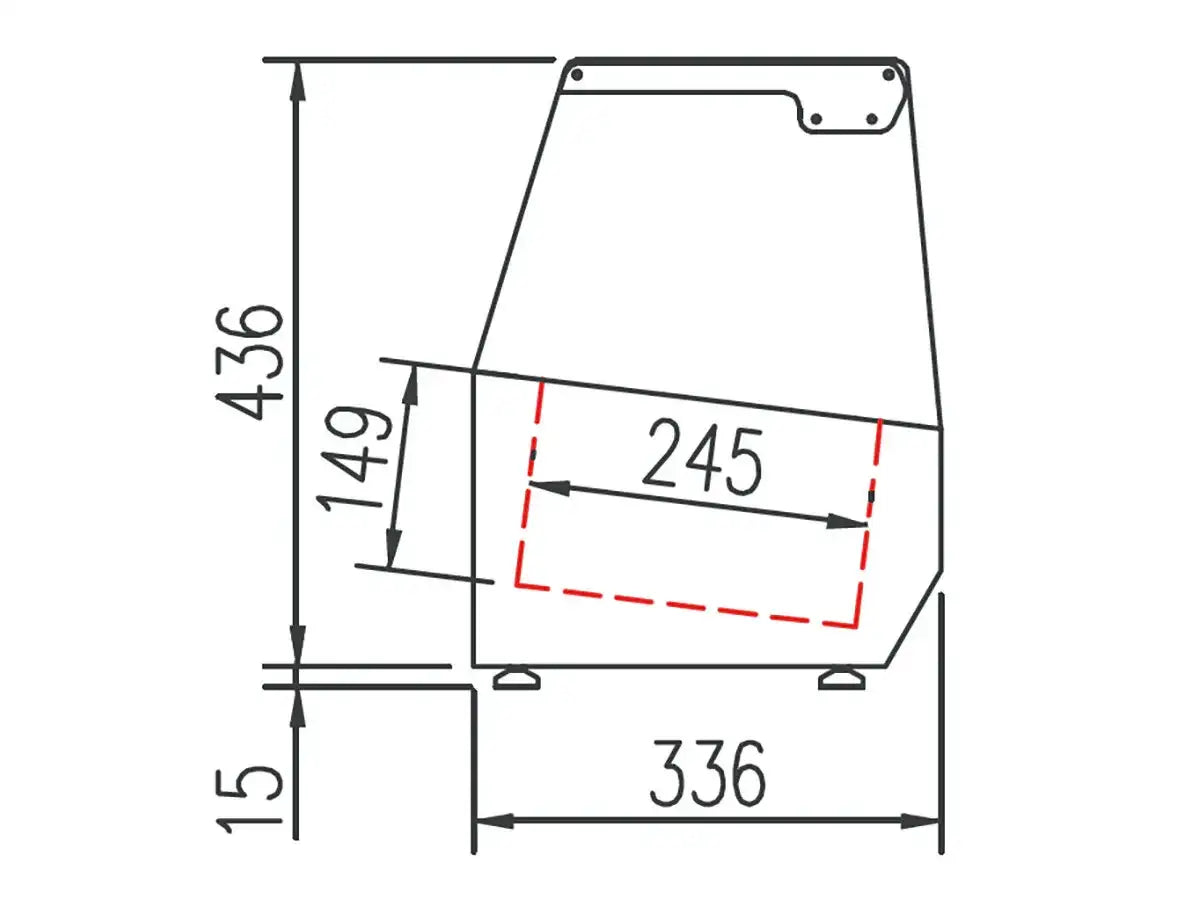 Vitrinë frigoriferike TOPLINE me mbulesë qelqi, 8 x GN 1/4, 1795 x 336 mm