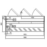 TOPLINE Kühltheke 200 - gerades Frontglas "weiß"