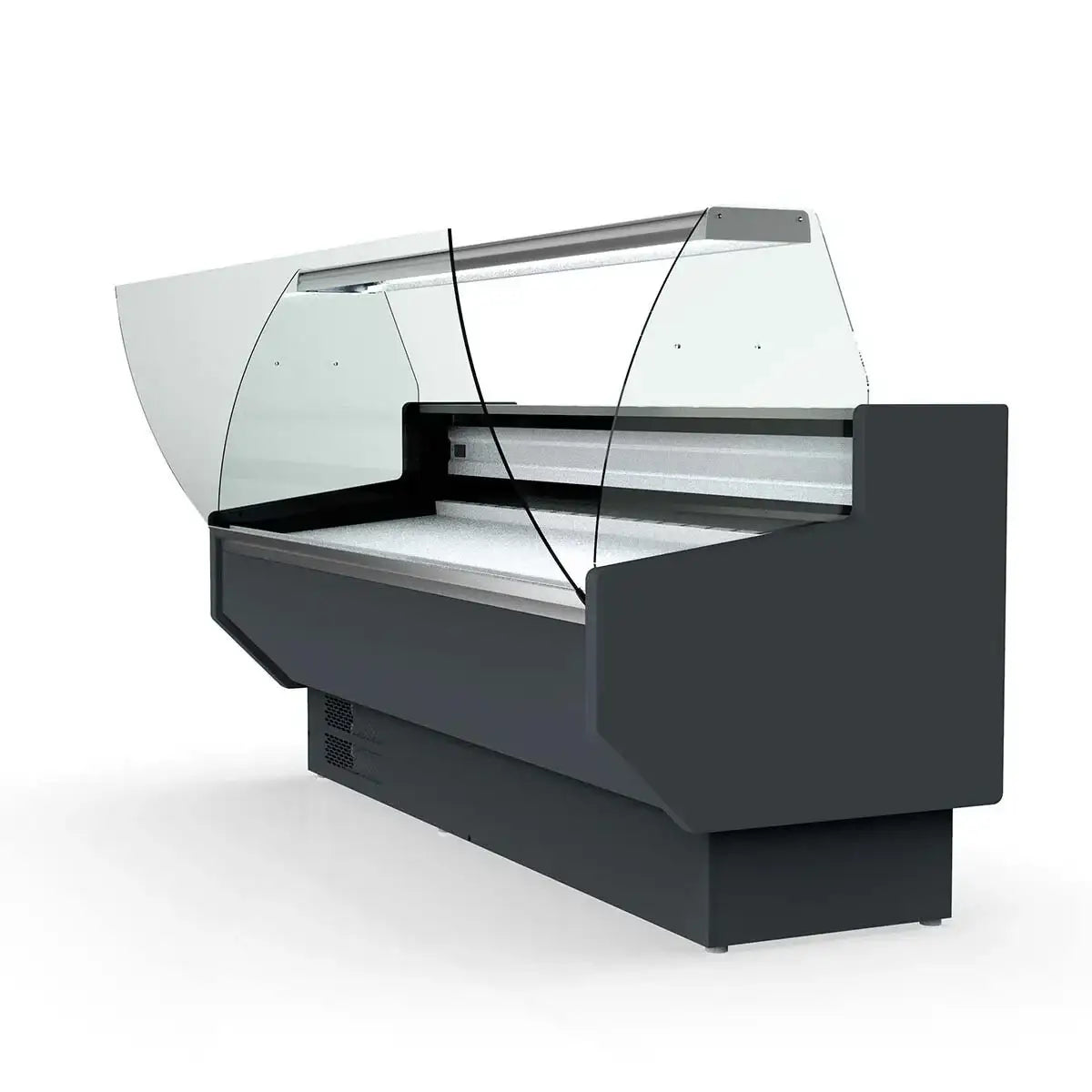 TOPLINE Refrigerated Counter 250 - Curved Front Glass "gray"