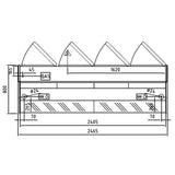 TOPLINE Kühltheke 250 - gebogenes Frontglas "grau"