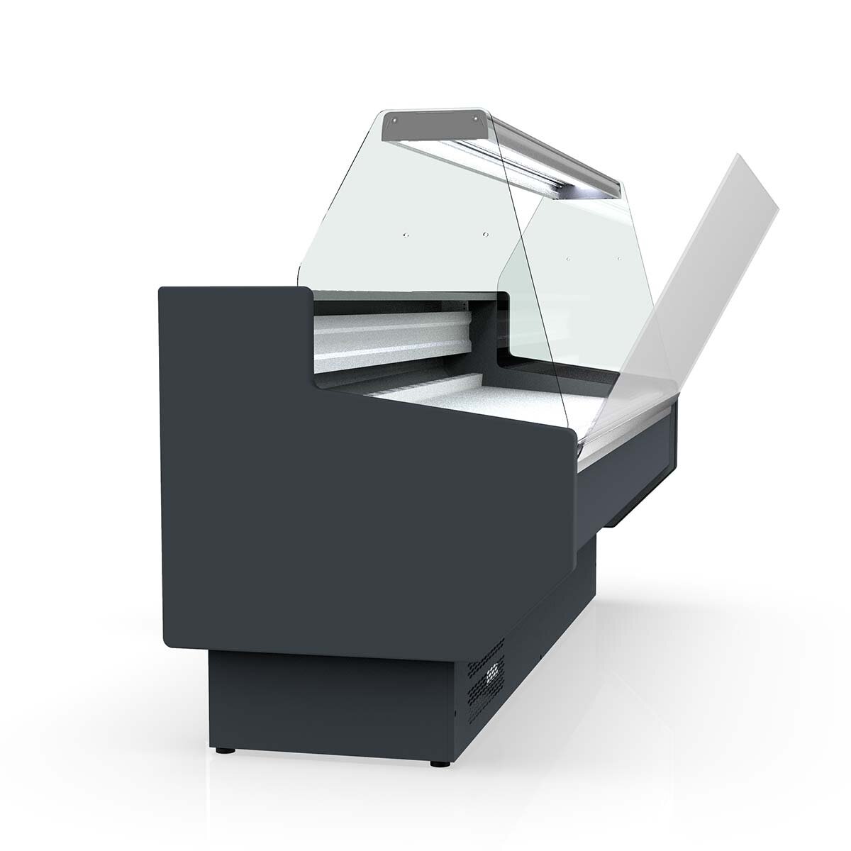 TOPLINE Kühltheke 250 - gerades Frontglas "weiß"