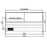 TOPLINE Kühltheke 250 - gerades Frontglas "weiß"