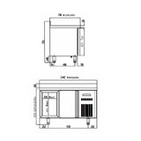 TOPLINE Kühltisch / 2-fach GN1/1 mit 4 Schubladen & Aufkantung, 1345 x 700 mm - Gastro-Bedarf24 GmbH