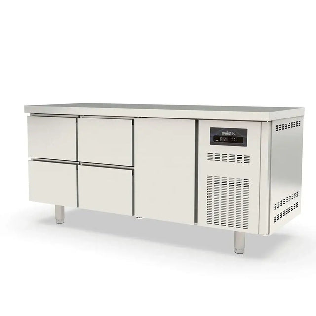 TOPLINE Kühltisch / 3-fach GN1/1 mit 4 Schubladen / 1 Tür, 1795 x 700 mm - Gastro-Bedarf24 GmbH
