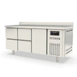 TOPLINE Kühltisch / 3-fach GN1/1 mit 4 Schubladen / 1 Tür & Aufkantung, 1795 x 700 mm - Gastro-Bedarf24 GmbH