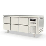 TOPLINE Kühltisch / 3-fach GN1/1 mit 6 Schubladen, 1795 x 700 mm - Gastro-Bedarf24 GmbH