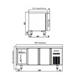 TOPLINE Kühltisch / 3-fach GN1/1 mit 6 Schubladen, 1795 x 700 mm - Gastro-Bedarf24 GmbH