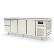TOPLINE Kühltisch / 4-fach GN1/1 mit 2 Schubladen / 3 Türen, 2245 x 700 mm - Gastro-Bedarf24 GmbH