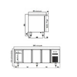 TOPLINE Kühltisch / 4-fach GN1/1 mit 4 Türen, 2245 x 700 mm - Gastro-Bedarf24 GmbH