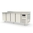 TOPLINE Kühltisch / 4-fach GN1/1 mit 4 Türen & Aufkantung, 2245 x 700 mm - Gastro-Bedarf24 GmbH