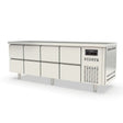 TOPLINE Kühltisch / 4-fach GN1/1 mit 8 Schubladen, 2245 x 700 mm - Gastro-Bedarf24 GmbH