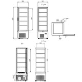 TOPLINE Kühlvitrine 4-fach / 237 Liter "weiß" - Gastro-Bedarf24 GmbH
