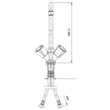TOPLINE Mischbatterie mit Schwenkhahn & 2 Mischventilen - Einloch - Gastro-Bedarf24 GmbH