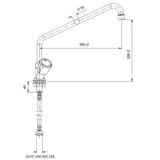 TOPLINE Mischbatterie mit Schwenkhahn & 2 Mischventilen - Einloch - Gastro-Bedarf24 GmbH
