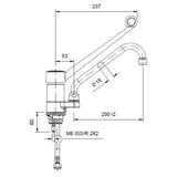 TOPLINE Mischbatterie mit Schwenkhahn & Einhebelmischer - Einloch - Gastro-Bedarf24 GmbH