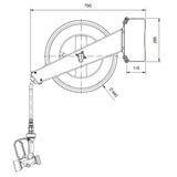 TOPLINE Schlauchaufroller mit Brause - 20 Meter - Gastro-Bedarf24 GmbH