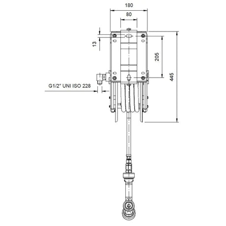 TOPLINE Schlauchaufroller mit Brause - 20 Meter - Gastro-Bedarf24 GmbH