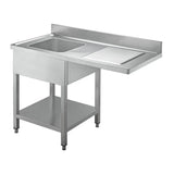 TOPLINE Spülcenter / 1 Becken links , 1200 x 700 mm - Gastro-Bedarf24 GmbH