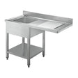 TOPLINE Spülcenter / 1 Becken links , 1400 x 700 mm - Gastro-Bedarf24 GmbH