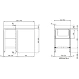 TOPLINE Spülcenter / 1 Becken links , 1400 x 700 mm - Gastro-Bedarf24 GmbH