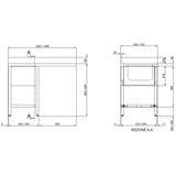TOPLINE Bulaşık Merkezi / 1 hazne sol , 1200 x 700 mm