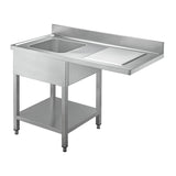 TOPLINE Spülcenter / 1 Becken links , 1400 x 700 mm