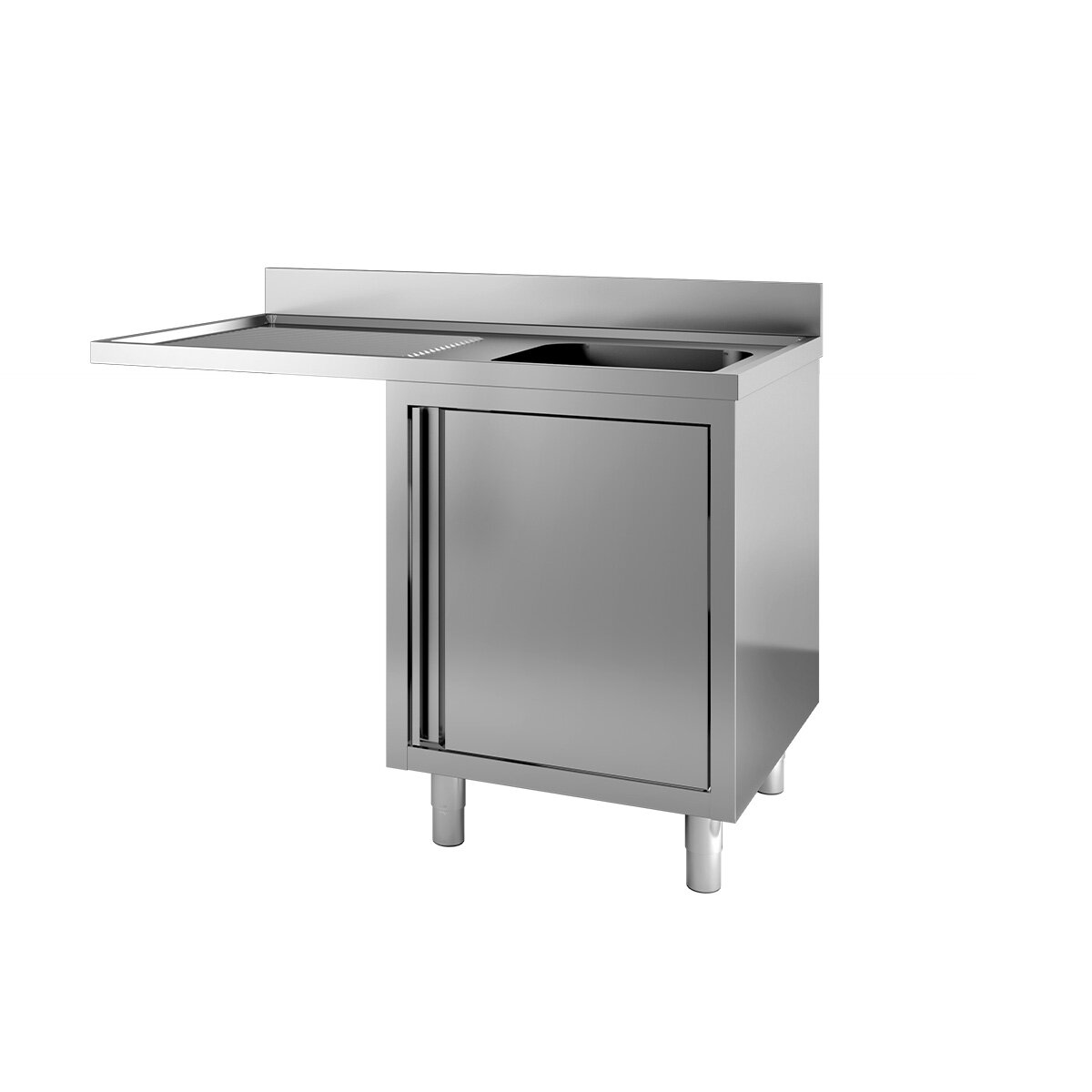 TOPLINE Spülcenter / 1 Becken rechts mit Flügeltür , 1200 x 700 mm