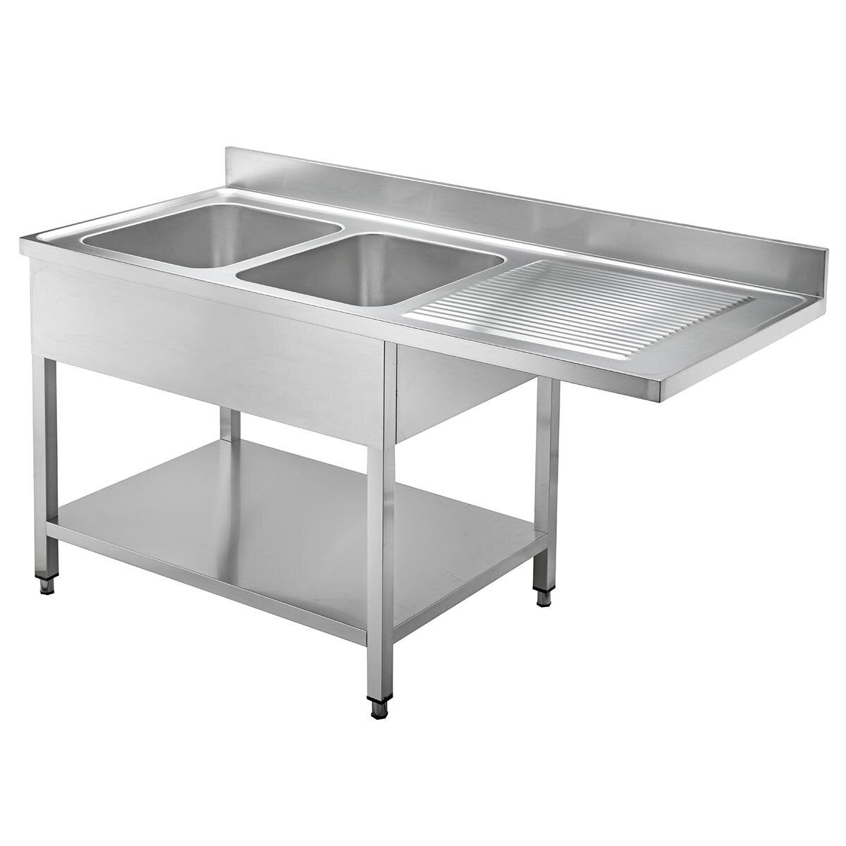 TOPLINE Spülcenter / 2 Becken links , 1800 x 700 mm