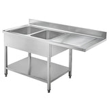 TOPLINE Spülcenter / 2 Becken links , 1800 x 700 mm