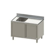 TOPLINE Spülschrank / 1 Becken links mit Schiebetüren , 1200 x 600 mm - Gastro-Bedarf24 GmbH
