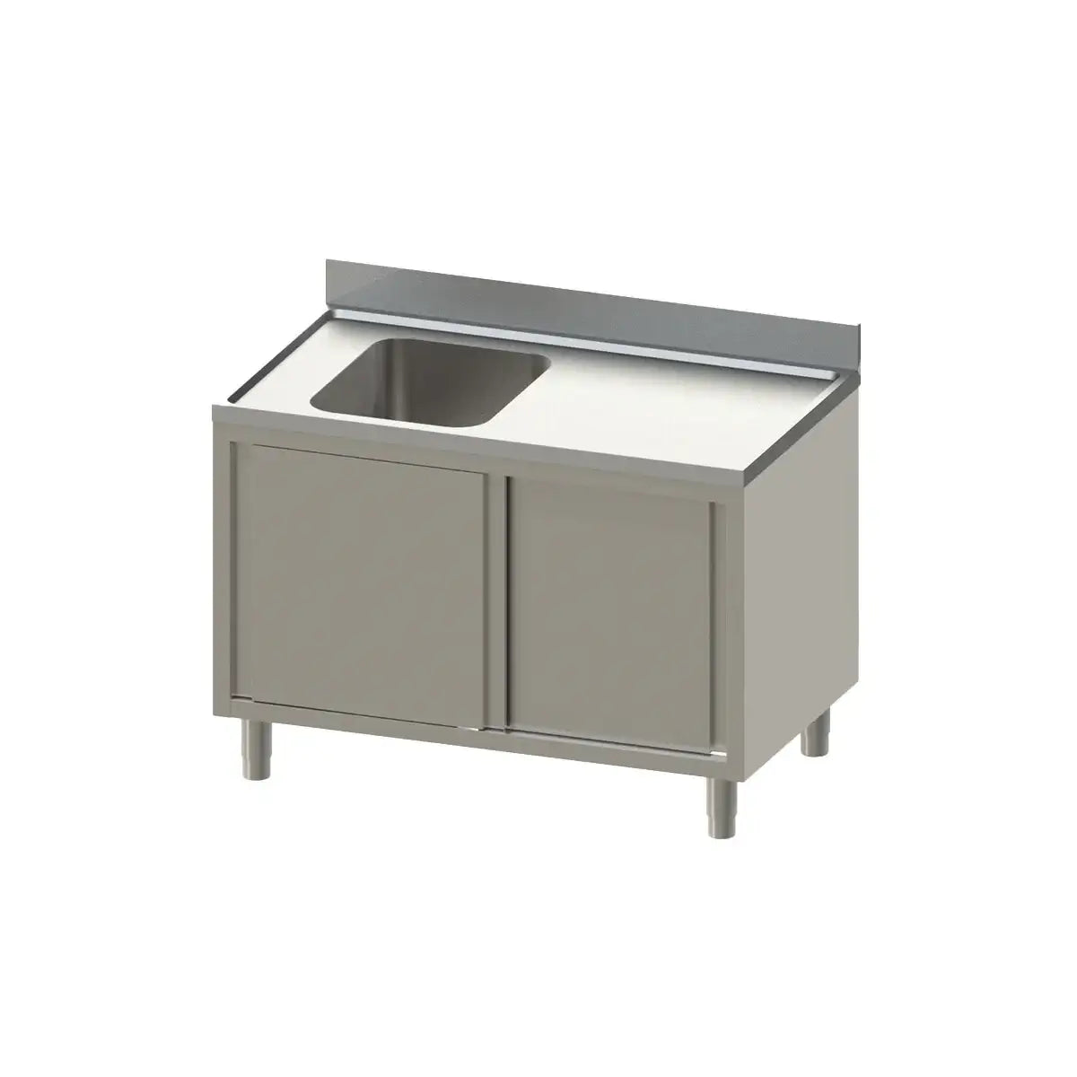 TOPLINE Sink Cabinet / 1 Basin Left with Sliding Doors, 1200 x 600 mm