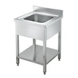 TOPLINE Spültisch 600 / 1 Becken B:800 - Gastro-Bedarf24 GmbH