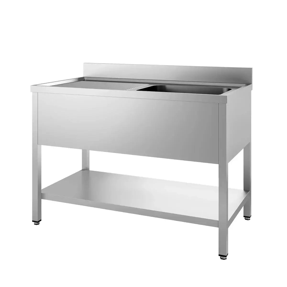 TOPLINE Sink Table 600 / 1 Basin Right + Draining Board W:1200