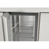 TOPLINE Tiefkühltisch / 2-fach GN1/1 mit 2 Schubladen / 1 Tür, 1345 x 700 mm - Gastro-Bedarf24 GmbH