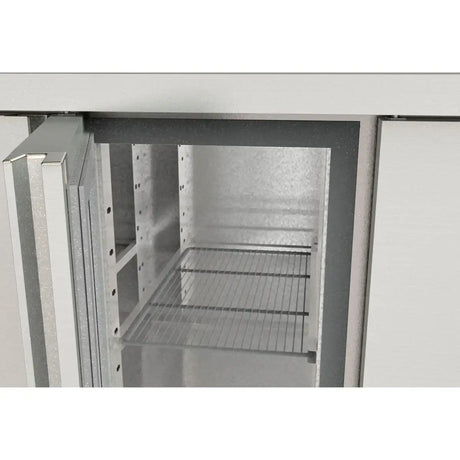 TOPLINE Tiefkühltisch / 2-fach GN1/1 mit 2 Türen & Aufkantung, 1345 x 700 mm - Gastro-Bedarf24 GmbH