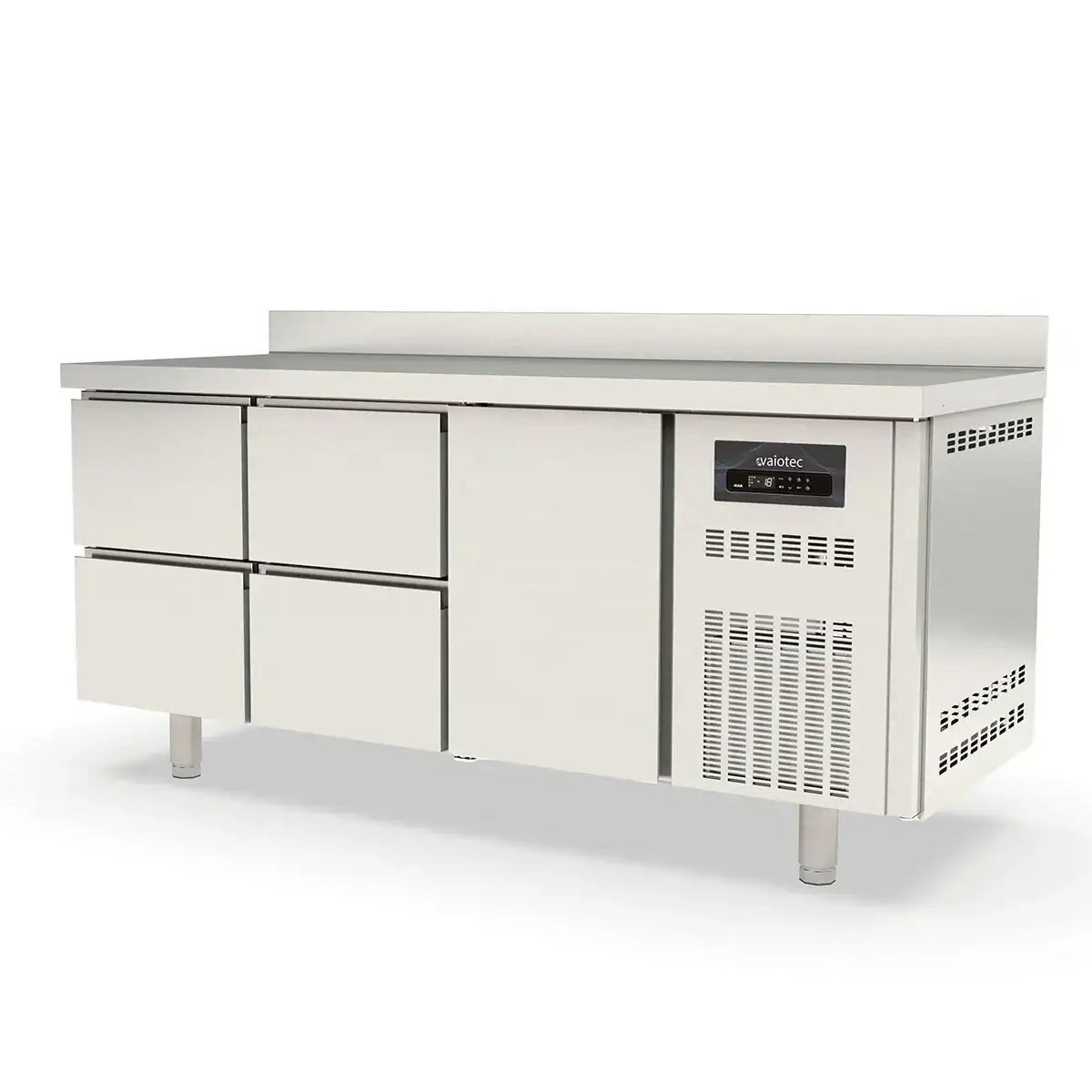 TOPLINE Tiefkühltisch / 3-fach GN1/1 mit 4 Schubladen / 1 Tür & Aufkantung, 1795 x 700 mm - Gastro-Bedarf24 GmbH