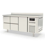 TOPLINE Tiefkühltisch / 3-fach GN1/1 mit 4 Schubladen / 1 Tür & Aufkantung, 1795 x 700 mm - Gastro-Bedarf24 GmbH