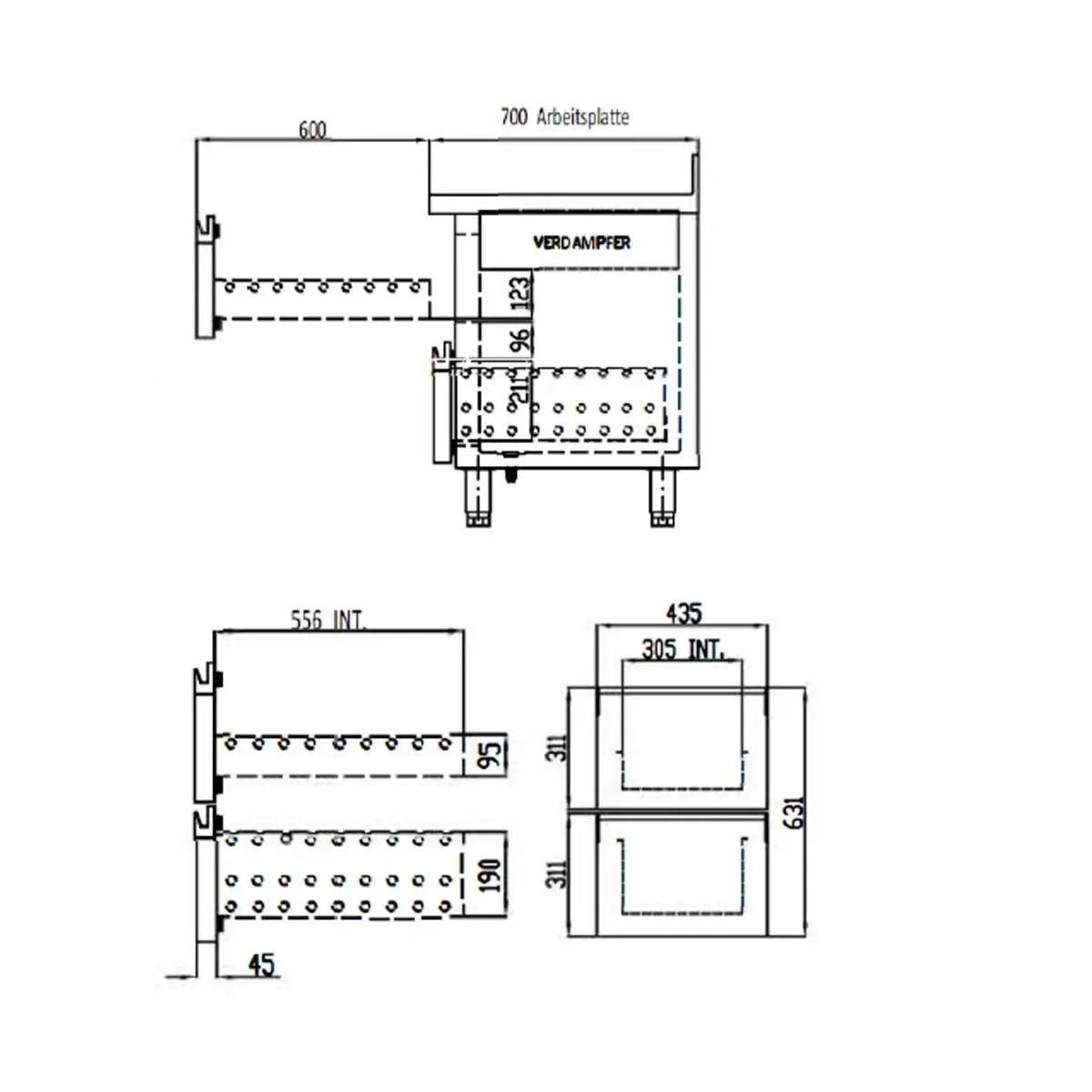 TOPLINE Tiefkühltisch / 3-fach GN1/1 mit 6 Schubladen, 1795 x 700 mm - Gastro-Bedarf24 GmbH