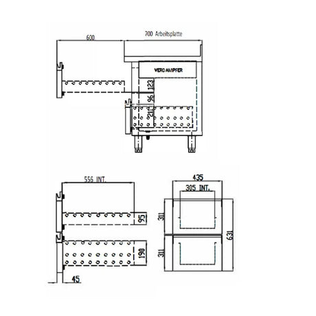 TOPLINE Tiefkühltisch / 3-fach GN1/1 mit 6 Schubladen, 1795 x 700 mm - Gastro-Bedarf24 GmbH