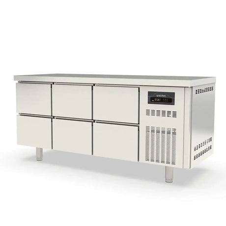 TOPLINE Tiefkühltisch / 3-fach GN1/1 mit 6 Schubladen, 1795 x 700 mm - Gastro-Bedarf24 GmbH