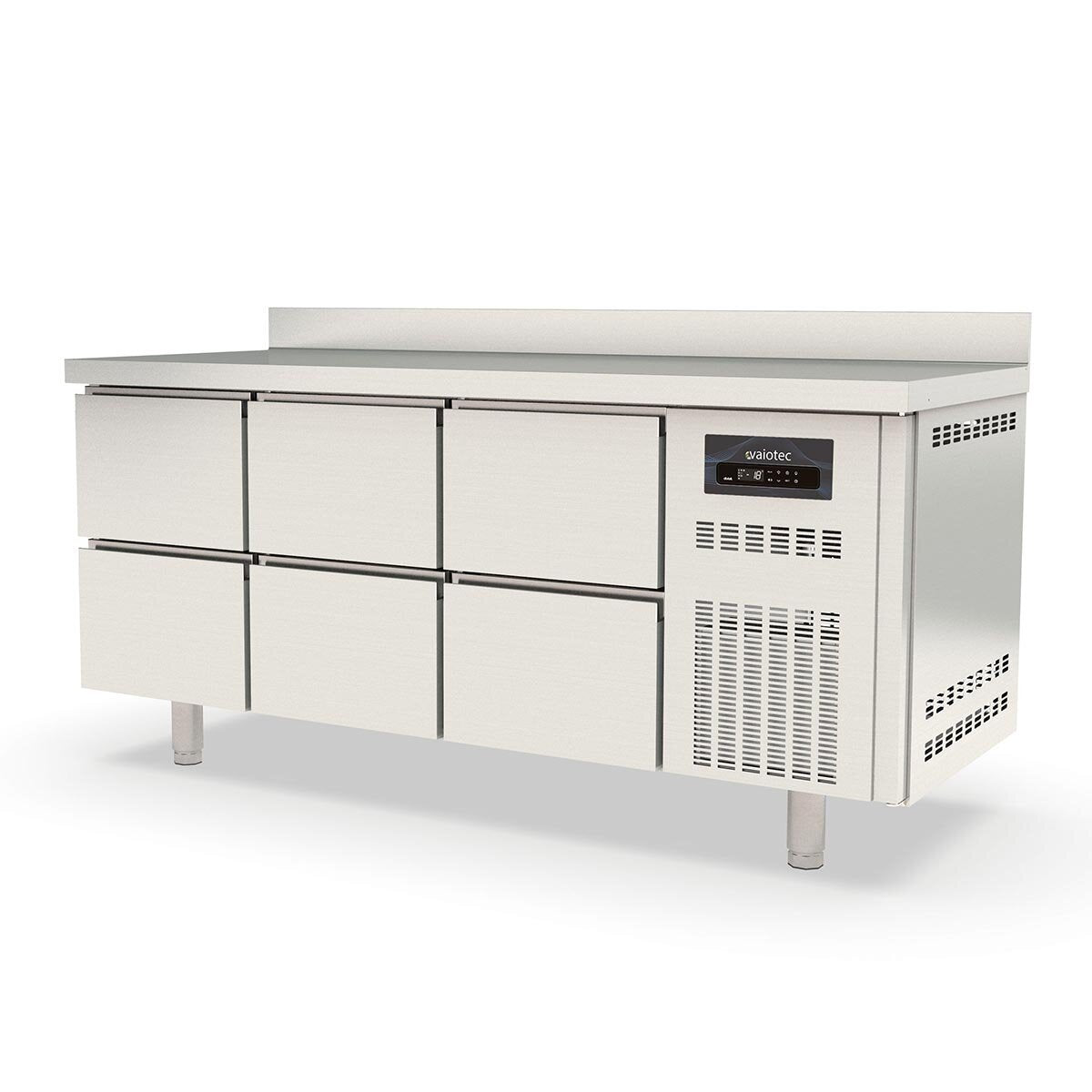 TOPLINE derin dondurucu tezgâh / 3 x GN1/1, 6 çekmeceli & arka yükseltmeli, 1795 x 700 mm