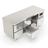 TOPLINE derin donduruculu tezgâh / 3 adet GN1/1, 6 çekmeceli, 1795 x 700 mm