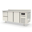 TOPLINE Tiefkühltisch 700 / 3-fach GN1/1 mit 2 Schubladen / 2 Türen & Aufkantung - Gastro-Bedarf24 GmbH