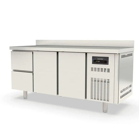 TOPLINE Tiefkühltisch 700 / 3-fach GN1/1 mit 2 Schubladen / 2 Türen & Aufkantung - Gastro-Bedarf24 GmbH