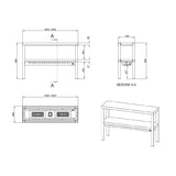 TOPLINE Wärmebrücke / 2 Etagen , 1000 x 300 mm - Gastro-Bedarf24 GmbH